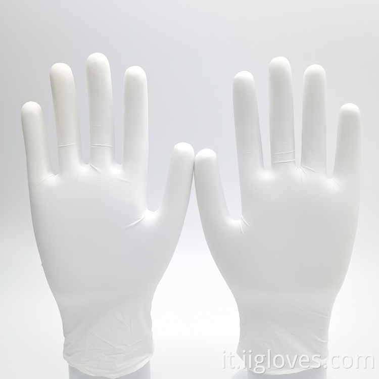 Guanti di nitrile senza polvere bianco blu all'ingrosso a blu senza polvere con singo di alta qualità usi guanti nitrile